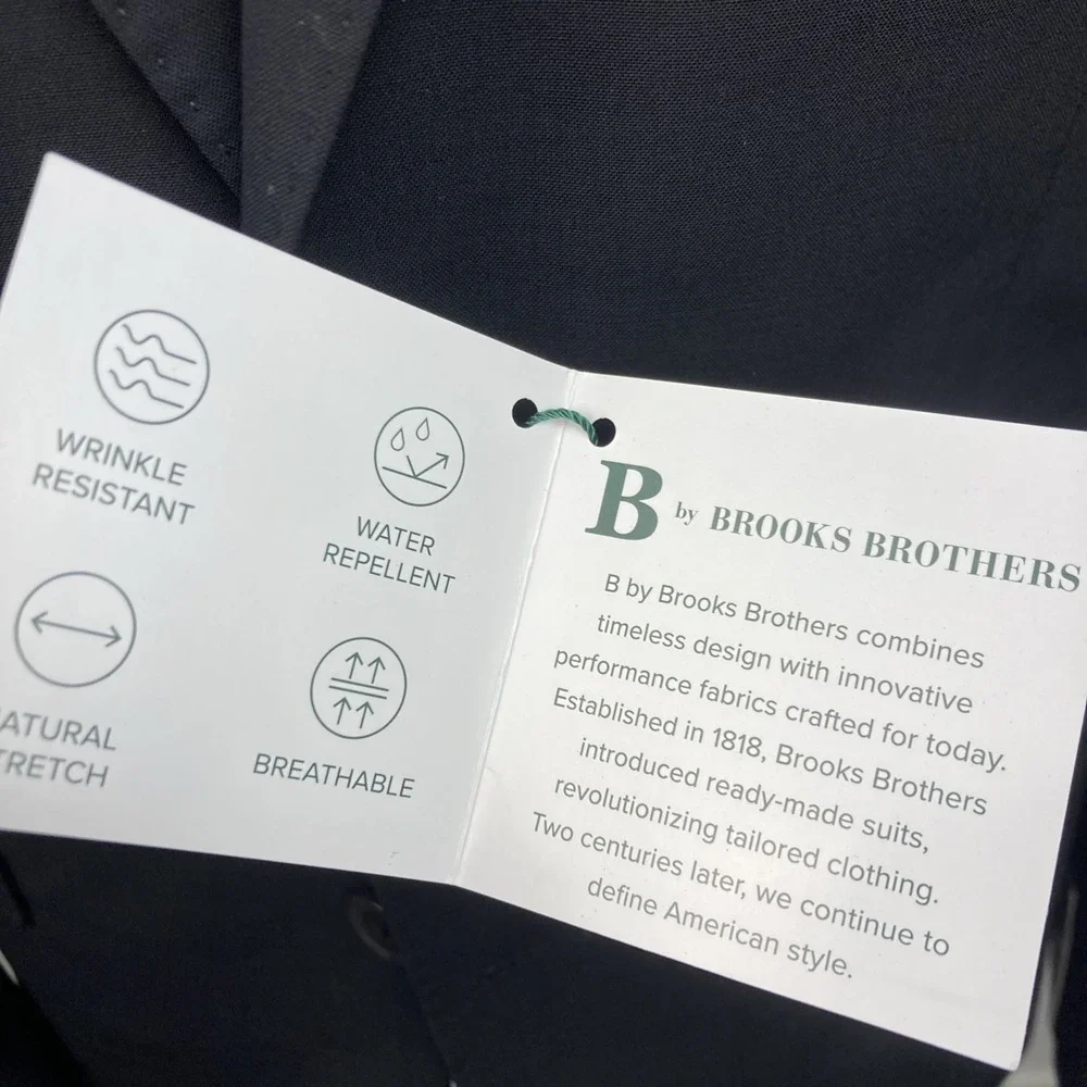 B by Brooks Brothers Men's Suit Blazer Sportscoat Jacket Black 40R No Pants